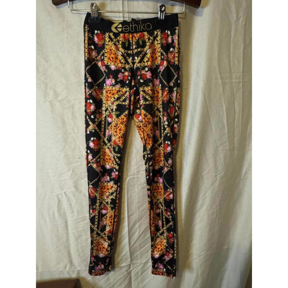 Ethika Women's Leggings‎ XS Floral Pattern Polyester Spandex